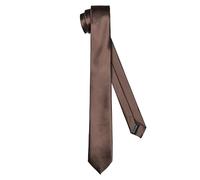 Ladeheid Cravatta classica da uomo, lucida, perfetta per l'ufficio e le festività, colori vari - Ideale per incontri d'affari, matrimoni TMS-6 (150cm x 6cm, Marrone)