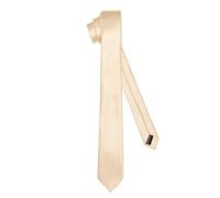 Ladeheid Cravatta classica da uomo, lucida, perfetta per l'ufficio e le festività, colori vari - Ideale per incontri d'affari, matrimoni TMS-5 (150cm x 5cm, Beige)