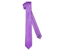 Ladeheid Cravatta classica da uomo, lucida, perfetta per l'ufficio e le festività, colori vari - Ideale per incontri d'affari, matrimoni TMS-6 (150cm x 6cm, Viola)
