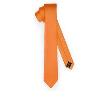Ladeheid Cravatta classica da uomo, opaca, perfetta per l'ufficio e le festività, colori vari - Ideale per incontri d'affari, matrimoni TMM-6 (150cm x 6cm, Arancione)