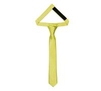 Ladeheid Cravatta per bambini per ragazzi - Look elegante lucido, Pre-legata con chiusura a strappo, Perfetta per occasioni speciali - Cravatta a clip stilosa TKS (31cm x 4cm, Giallo)