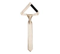 Ladeheid Cravatta per bambini per ragazzi - Look elegante lucido, Pre-legata con chiusura a strappo, Perfetta per occasioni speciali - Cravatta a clip stilosa TKS (31cm x 4cm, Beige)