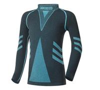 Ladeheid Maglia Termica Bambino e Bambina Manica Lunga LAGI007 (Nero/Turchese, 146-152)