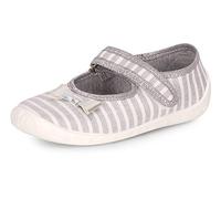 Ladeheid Pantofole Ballerine Bambina LARW007 (Grigio Bianco Strisce 2, 26 EU)