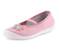 Ladeheid Pantofole Ballerine Bambina LARW008 (Bianco/Rosa/Farfalle, 25 EU)