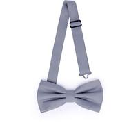 Ladeheid Papillon elegante da uomo - opaco, regolabile, perfetto per matrimoni, feste, ufficio. Ideale per uomini, donne, adolescenti - Ottimo regalo BMM (12cm x 6cm, Argento)