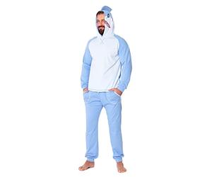 Ladeheid Pigiama Uomo Due Pezzi con Travestimento Animale a Maniche Lunghe LA40-239 (Blu Squalo, XL)