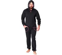Ladeheid Pigiama Uomo Due Pezzi con Travestimento Animale a Maniche Lunghe LA40-239 (Nero Babbuino, 3XL)