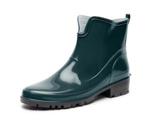 Ladeheid Stivaletti Donna in Gomma PVC - Eleganti, Impermeabili e Leggeri, Stivali da Pioggia Corti per la Primavera e l’Autunno, Antiscivolo, Comodi LA-930 (Verde Scuro, 38)