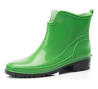 Ladeheid Stivaletti Donna in Gomma PVC Stivaletti Impermeabili da Donna Stivali Corti Eleganti in Gomma per la Pioggia per la Primavera e l'Autunno LA-930 (Verde 40 EU)