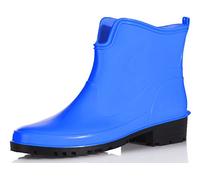 Ladeheid Stivaletti Donna in Gomma PVC Stivaletti Impermeabili da Donna Stivali Corti Eleganti in Gomma per la Pioggia per la Primavera e l'Autunno LA-930 (Blu 39 EU)