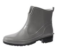 Ladeheid Stivaletti Donna in Gomma PVC Stivaletti Impermeabili da Donna Stivali Corti Eleganti in Gomma per la Pioggia per la Primavera e l'Autunno LA-930 (Grigio 38 EU)