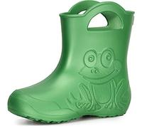 Ladeheid Stivaletti Pioggia Bambino in EVA, Leggeri Stivali Pioggia Bambina con Motivo a Rana, Facili da Pulire Stivaletti Bambina, Scarpe Bambino per Scuola LA-CA-01 (Verde Smeraldo, 26/27)
