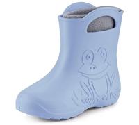 Ladeheid Stivaletti Pioggia Bambino in EVA Termici, Invernali Stivali Pioggia Bambina con Calzino Interno e Motivo a Rana, Scarpe Bambino per Passeggiate LA-CA-03 (Azzurro, 24/25)