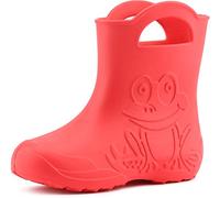 Ladeheid Stivali Bambino e Bambina in Gomma Comodi Stivali Pioggia Bambino con Motivo a Rana LA-CA-01 (Corallo, 26/27 EU)