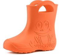 Ladeheid Stivali Bambino e Bambina in Gomma Comodi Stivali Pioggia Bambino con Motivo a Rana LA-CA-01 (Arancione (151c), 24/25 EU)