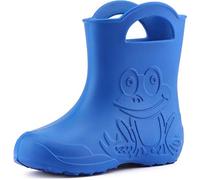 Ladeheid Stivali Bambino e Bambina in Gomma Comodi Stivali Pioggia Bambino con Motivo a Rana LA-CA-01 (Blu, 24/25 EU)