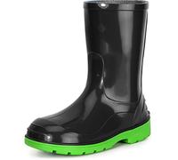 Ladeheid Stivali Bambino e Bambina in Gomma PVC LA-939 (Nero/Verde, 34 EU)