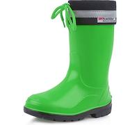 Ladeheid Stivali Bambino e Bambina in Gomma PVC Stivaletti Impermeabili per Ragazzi e Ragazze Calzature Antipioggia per Bimbi Resistenti all'Acqua LA-972 (Verde/Nero 26 EU)
