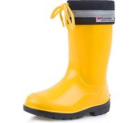 Ladeheid Stivali Bambino e Bambina in Gomma PVC Stivaletti Impermeabili per Ragazzi e Ragazze Calzature Antipioggia per Bimbi Resistenti all'Acqua LA-972 (Giallo/Nero 31 EU)
