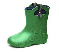 Ladeheid Stivali da Pioggia Ultraleggeri per Bambini e Bambine con Fodera Termica, Stivali Antiscivolo, Scarpe da Pioggia LA-CA-Frog245 (Verde Smeraldo, 26/27)