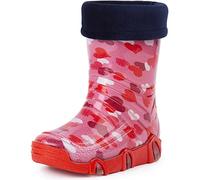 Ladeheid Stivali in Gomma Bambino e Bambina Swk 03 (Rosa Cuori, 29/30 EU)