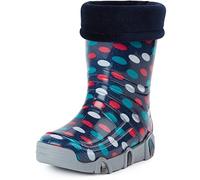Ladeheid Stivali in Gomma Bambino e Bambina Swk 24 (Blu Scuro Pois, 25/26 EU)