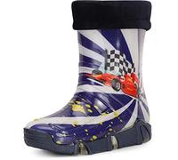 Ladeheid Stivali in Gomma Bambino e Bambina Swk36 (Blu Scuro Auto 36, 25/26 EU)