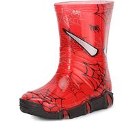 Ladeheid Stivali in Gomma Bambino e Bambina SwkBW39 (Rosso Ragni 39, 23/24 EU)
