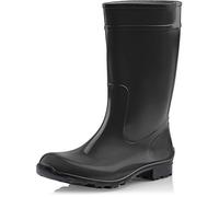 Ladeheid Stivali Pioggia Donna 100% Impermeabili Gomma Robusto e Confortevole Stivali Alti da Donna Scarpe Femminile LA-967 (Nero/Nero 40 EU)