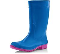 Ladeheid Stivali Pioggia Donna 100% Impermeabili Gomma Robusto e Confortevole Stivali Alti da Donna Scarpe Femminile LA-967 (Blu/Rosa 38 EU)