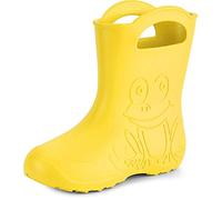 Ladeheid Stivali Pioggia Donna in EVA - Impermeabili, Robusti e Confortevoli, Stivali impermeabili donna Antiscivolo per la Pioggia, Facili da Pulire LA-СA-09 (Giallo, 38/39 EU)