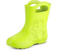 Ladeheid Stivali Pioggia Donna in EVA - Impermeabili, Robusti e Confortevoli, Stivali impermeabili donna Antiscivolo per la Pioggia, Facili da Pulire LA-СA-09 (Limone, 40/41 EU)