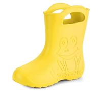 Ladeheid Stivali Pioggia Donna in EVA - Impermeabili, Robusti e Confortevoli, Stivali impermeabili donna Antiscivolo per la Pioggia, Facili da Pulire LA-СA-09 (Giallo, 36/37 EU)