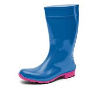Ladeheid Stivali Pioggia Donna in PVC - Impermeabili, Robusti e Confortevoli, Stivali Gomma Alti Antiscivolo per la Pioggia, Facili da Pulire e Resistenti LA-967 (Blu Rosa, 39)