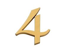 L'adesivo con numeri di porta 3D in ottone da 2 pollici include 0-9 for l'appartamento della cassetta della posta(4)