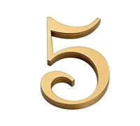 L'adesivo con numeri di porta 3D in ottone da 2 pollici include 0-9 for l'appartamento della cassetta della posta(5)