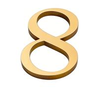 L'adesivo con numeri di porta 3D in ottone da 2 pollici include 0-9 for l'appartamento della cassetta della posta(8)