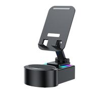 Ladestation - Wireless Charger Stand - Kabellose Ladestation | Faltbare Handy-Ladestations Mit Integriertem LED-Licht Und -Lautsprecher | Multifunktionale Handyhalterung Für Schreibtisch