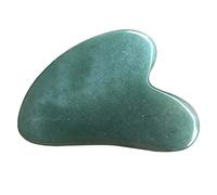 Ladeukoi Strumento di massaggio Gua Sha di avventurina verde naturale per il viso della pelle del corpo, bordo di raschiatura di cristallo per terapia di agopuntura della SPA Trattamento del punto di innesco