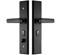 LADFRTYU maniglie porte interne Multi-Function Stainless Steel Handle | Anti-Theft Entrance Black Gate Lock Plate Anti-Explosion For Home(Handle red)