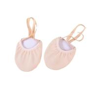 LADFRTYU Mezzepunte Ritmica Scarpe da Ginnastica Competizione, Ballo, con Palmo Mezzo e Quattro Lati, in Tessuto Elastico, for Fitness ed Esercizio Fisico Prestazione(Pink,L 37-38)