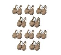 LADFRTYU Mezzepunte Ritmica Scarpette da Ginnastica Ritmica, Calzini Lavorati a Maglia, Accessori for L'Arte del Ballo Sala, Scarpe Elastiche protettive for la Danza Prestazione(10Pair,S)