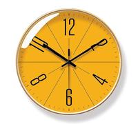 LADFRTYU Orologio Atomico Digitale Modern Wall Clock Temperature Digital Calendar Analog Silent Round Non-Ticking For Office Bedroom(10 inch)