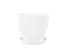 LADFRTYU Vaso per Piante Vaso da Fiori Rotondo in plastica