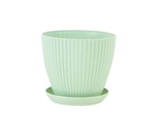 LADFRTYU Vaso per Piante Vaso da Fiori Rotondo in plastica