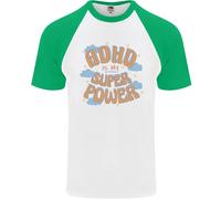 L'ADHD È Il Mio Superpotere Maglietta A Maniche Corte Da Baseball Per Uomo