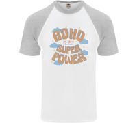 L'ADHD È Il Mio Superpotere Maglietta A Maniche Corte Da Baseball Per Uomo