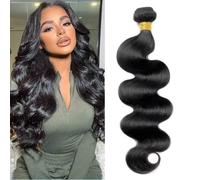 Ladiayf Human Hair Bundles Capelli Brasiliani Naturali Extension Body Wave Bundles Capelli Umani Ricci Extension Capelli Veri Tessitura Onda D'acqua 1 Bundles 24 Pollice