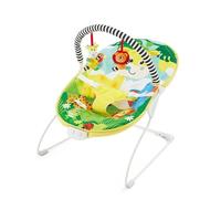 LADIDA Sdraietta per bambini, tema safari luminoso e colorato, musica rilassante e vibrazione per rilassarsi e intrattenere il bambino